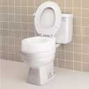 Carex Toilet Seat Riser, Round Raised Toilet Seat Adds 3.5 inches to Toilet Height, for Assistance Bending or Sitting, 300 Pound Weight Capacity Toilet Riser