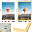 JCJMY 15x19 Picture Frame Gold for Poster Photo Picture, Horizontal and Vertical Formats for Wall Hanging, 15 x 19 Wall Gallery Poster Photo Frame for 15 by 19 Photos Posters, Gold