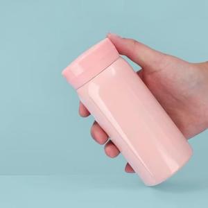 Mini Stainless Steel, Slim Insulated Bottle, 7oz, Small Water Bottles, Coffee Tumbler, Travel Bottle, Coffee Cup, Pocket Bottles, keep hot and cold, Leak Proof, BPA Free (Pink)