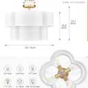Gold Semi Flush Mount Ceiling Light, 5-Light 18" Ceiling Light Fixtures with Double Fabric Drum Shade in Quatrefoil Shape, Light Fixtures Ceiling Mount for Nursery Bedroom, AD-22007-5SF-GD