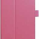 for Amazon Kindle Fire HD8 7th 8th Generation (2017/2018 Release Version) Tablet Cover,Ultra Slim Lightweight Folio Stand Leather Case for Kindle Fire HD 8 7th 8th Gen 8inch (Li-Peach Red)