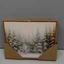 Winter Forest Landscape Wall Art Vintage Snowy Pine Trees Painting Prints Rustic Snowscape Picture Nature Wilderness Illustrations Modern Art Framed for Living Room Bedroom Home Walls Decor, 8x10 Inch