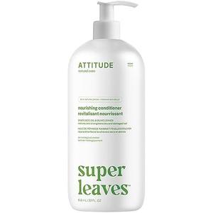 ATTITUDE Nourishing Hair Conditioner, For Dry and Damaged Hair, Naturally Derived Ingredients, Vegan Detangler, Dermatologically Tested, Grapeseed Oil and Olive Leaves, 32 Fl Oz