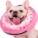 Didopet Dog Pillow Cone Collar After Surgery, Donut Soft Neck Cone for Pug Dachshund Medium Dogs, etc, Recovery E Collar to Stop Licking Pink
