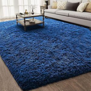 Ophanie Upgrade 5x8 Rugs for Bedroom, Blue Fluffy Shaggy Soft Area Rug, Non-Slip Indoor Floor Carpet for Living Room, Kids Baby Boys Teen Dorm Home Decor Aesthetic, Nursery