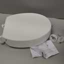 KOHLER 25876-0 Hyten 3" Height, Elevated Soft Close Round Toilet Seat, Contoured Seat with Grip-Tight Bumpers, Quick-Attach Hardware, White