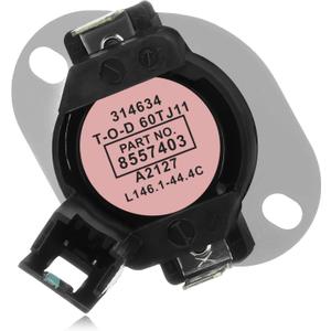PartsBroz 8557403 WP8557403 Dryer High Limit Thermostat - Compatible With Whirlpool Maytag Kenmore Amana Dryer - Replaces AP6013164 PS11746386 110.68102310 MED3500FW0 MED3500FW1 MED5630HW0 MEDB835DW4