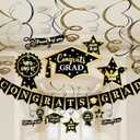 Graduation Decorations-Black and Gold