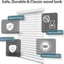 DEZ FURNISHINGS Cordless 2" Faux Wood Blind, 26.5" W x 48" H, Dark Oak