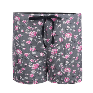 Rene Rofe Sleepwear 4 Pack Pajama Shorts (Pink,Black, Flower, L)
