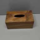 ALELION Rectangular Tissue Box Cover for 120, 160 Count Box - Acacia Wood Rectangle Tissue Box Holder - Decorative Facial Cube Tissue Box Cover for Tabletop Night Stands Bathroom Office