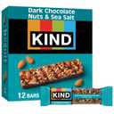 KIND Nut Bars, Dark Chocolate Nuts and Sea Salt, Healthy Snacks, Gluten Free, Low Sugar, 6g Protein, 12 Count, Best By: FEB 14 2027