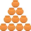 ONEST 10 Pieces Miniature Tiny Clay Pots Mini Flower Pottery Planter for DIY Garden Plants Office Home Decoration