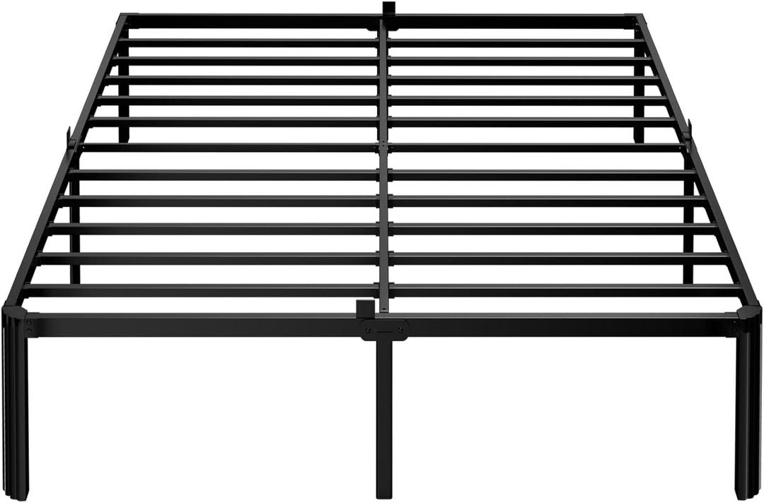 14 Inch King Metal Bed Frame,3500LBS Heavy Duty Noise-Free Bedframe with Mattress Retainers,Headboard Compatible,No Box Spring Needed,Easy Assembly, Round Feet