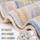 Coopay Crochet Kit for Beginners, Crochet Kits for Adults - 4 Basic Stitches to Complete Hooded Scarf, Perfect for Crocheting Hooded Scarf with Step-by-Step Instructions & 5 Yarns (Cloud Sea) (6 x 4 x 1 centimetres)