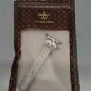 Wearlizer Slim Leather Band Compatible with Apple Watch Bands Women 38/40/41/42/44/45/46/49mm, Fancy Dressy Designer Thin Strap with Celtic Knot for iWatch Series 11 10 9 8 7 6 5 4 3 SE/Ultra 3 2 1 (Starlight)