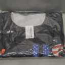 American Flag Patriotic T-Shirt Women 4th of July Gift Shirt USA Flag Stars Stripes Graphic Short Sleeve Casual Tops (Medium, Grey1)