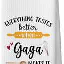 Gaga Gifts Kitchen Dish Towels, Grandma Grammy Gifts for Women Mother from Grandkids Grandchild, Thank You Gift for Grandmother Grand Hand Towels Kitchen Tea Towels Decorations, 16x24inch (Everything10)