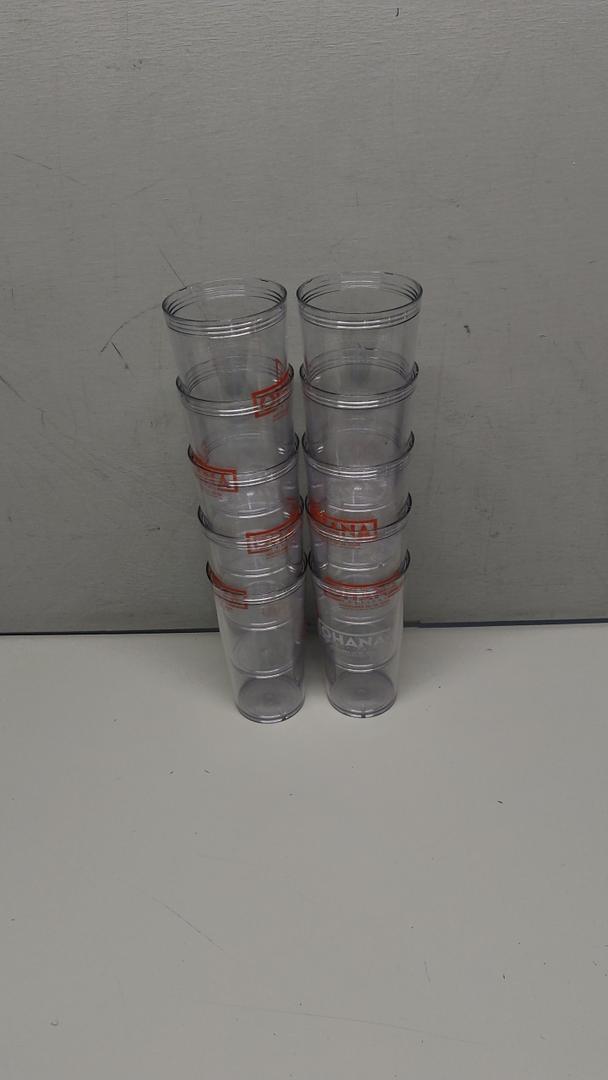 Glass Plastic Cups (Pack Of 10)