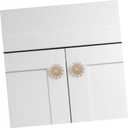 Veemoon 10pcs Clear Crystal Acrylic Drawer Pulls Elegant Cabinet Handles for Dressers Kitchen Bathroom Easy Installation Single Hole Design Versatile Decorative Hardware (Gold)