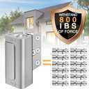 Home Security Door Reinforcement Lock - Safety Child Proof Door Locks with 8 Screws for Inward Swinging Front Doors, Extra Add a Top Lock Inside Withstands 800 lbs Deadbolt Latch, Guard Bedroom Patio