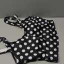 Womens Sports Bra-Yoga Bras Gym Running-Sleeveless Fitness Workout Crop Tops (Large, Polka Dot Black Polkadot Black and White)