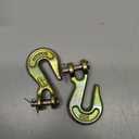 1/4" Chain Hooks, 4 Pcs Clevis Slip Hook with Safety Latch, Grade 70 Forged Steel 12,600 Lb for Trailer Truck Transport Tow Winch Hook Trailer