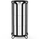 Toilet Paper Holder Stand, Freestanding Toilet Tissue Organizer, Minimalistic Storage Solution, Reserve Mega Rolls- Black