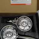 5" Dual Shower Faucet Compatible with 13/14 Delta Series Tub Trim Kit, High Pressure Round Rain Shower Head& Handheld Set Faucet System, Brushed Nickel (Valve& Catridge Not Inclued)