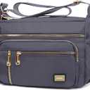 NPBAG Crossbody Bag for Women, Shoulder Purse Handbag Messenger Bag, Trendy Pocketbooks, Waterproof and Multi-Pockets (Grey)