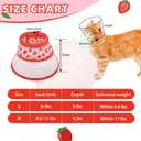 PUPTECK Cat Cone Collar Soft for Neck, Cat Recovery Collar to Stop Licking After Surgery, Adjustable Elizabethan Pet Collar for Small Medium Cats Kittens, Red M