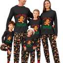 Rnxrbb 2025 Family Christmas Pajamas Pjs Set Matching Christmas Pajama Xmas Sleepwear for Couples Adult Women Men Kids (Green)