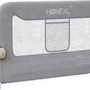 HOMEAL 47in Foldable Toddler Bed Rails with U-Shape Base, Bed Rail for Toddlers, Baby Bed Rail Guard for for Twin, Full, Queen, King Beds, Bed Rail for Baby, Grey