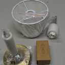 Cordless Table Lamp Rechargeable Gold - 1 Pack Brass 4000mAH Battery Operated Lamp for Decor, 3000K Stepless Dimming Touch Control Wireless Lamp for Bedroom, Dining Table, Counter, Living Room