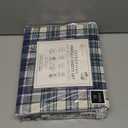 RUVANTI 100% Cotton Sheets  Twin XL Size Percale Bedding, Cooling & Breathable Floral Design, Durable with a Crisp, Soft & Comfortable Feel, 16" Deep Pocket, 3-Piece Set, Greenish Blue Plaid