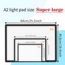 Phylosal Rechargeable A2 LED Light Pad 25.2''x18.4'', Magnetic Large Tracing Light Box for Drawing, Diamond Art Light Board with Side Button, 3-Color Modes Light Table for Diamond Painting, Sketching