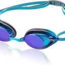 Speedo Unisex-Adult Swim Goggles Mirrored Vanquisher 2.0 (Horizon Blue)