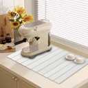 Drying Mat for Kitchen Counter,Stone Dish Drying Mat,Absorbent Quick Dry Collapsible Dish Mat for Dishes Bottles Cups,24"(L)16"(W)