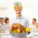 Fancy Land 24 Pack DIY Turkey Craft Kits Kids Thanksgiving Turkey Hats Create Your Own Turkey Crowns Headband for Kids Adults Classroom VBS Party Supply