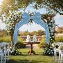 Giant Bow Decorations 40 x 80 Inch Big Bows with Long Streamers Extra Large Tie Velvet Decoration for Backdrop Door Wall Wedding Birthday Baby Shower Valentines Day Coquette Party(Blue)