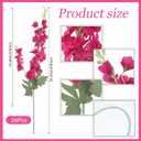 Thiccywoov 24 Pcs Delphinium Artificial Flower 35.4'' Long Larkspur Stem Silk Fake Faux Flowers Bulk for Tall Vase Floral Arrangements Home Centerpiece Table Wedding Decor (Rose Red)