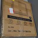 FENNIO Gold Vanity Mirror with Lights 22"x19", LED Lighted Makeup Mirror, Large Makeup Mirror, Make up Mirror with Lighting,Touch Screen with 3-Color Lighting,Dimmable,for Vanity Desk Tabletop