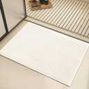 Bilimili Bath Mat-Non-Slip Bathroom Floor Mats-Absorbent Quick Dry Low Pile Bathroom Rugs Fit Under Door-Bath Rug for Sink,Bathtub,Shower Room,17"×24",White preowned