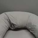 Momcozy J-Shaped Pregnancy Pillow for Sleeping with Cooling Cover  Maternity Body Pillow for Pregnant Women, Side Sleeper Support for Belly, Hip & Leg, Deep Grey