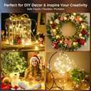 5 x WdtPro Fairy Lights Battery Operated with Remote, 33Ft 100 LED Battery Powered String Lights with Timer, Outdoor Waterproof 8 Modes Twinkle Lights for Bedroom Indoor Christmas Decor Warm White