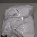 Cocktail Table Covers - 2 Pack 32"x 43" White Cocktail Table Tablecloth with Natural Wavy Round Skirt for Bar Wedding Party Banquet