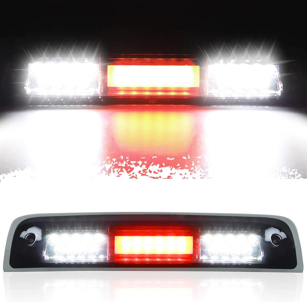 Tresound LED 3rd Third Brake Light for 2009-2017 Dodge Ram 1500 2500 3500 Cargo Light (Chrome Housing + Smoked Lens)