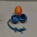 3D Printed Dragon Easter Egg,8.5in. Articulated Crystal Dragon Fidget Toy,Perfect Basket Essentials Stuffers (2sets & Bluegreen/RedGold, L8.5inch Dragon&H3.5inch Egg)