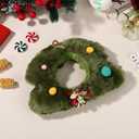 Christmas Tree Hat for 6.67in/17cm Doll, Green Cute Doll Christmas Outfit Festive Holiday Costume Clothes Headwear for Play & Display Accessories