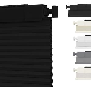 SUNOFF Cordless No Drill Blackout Cellular Shades, 32" W x 48" H, Black